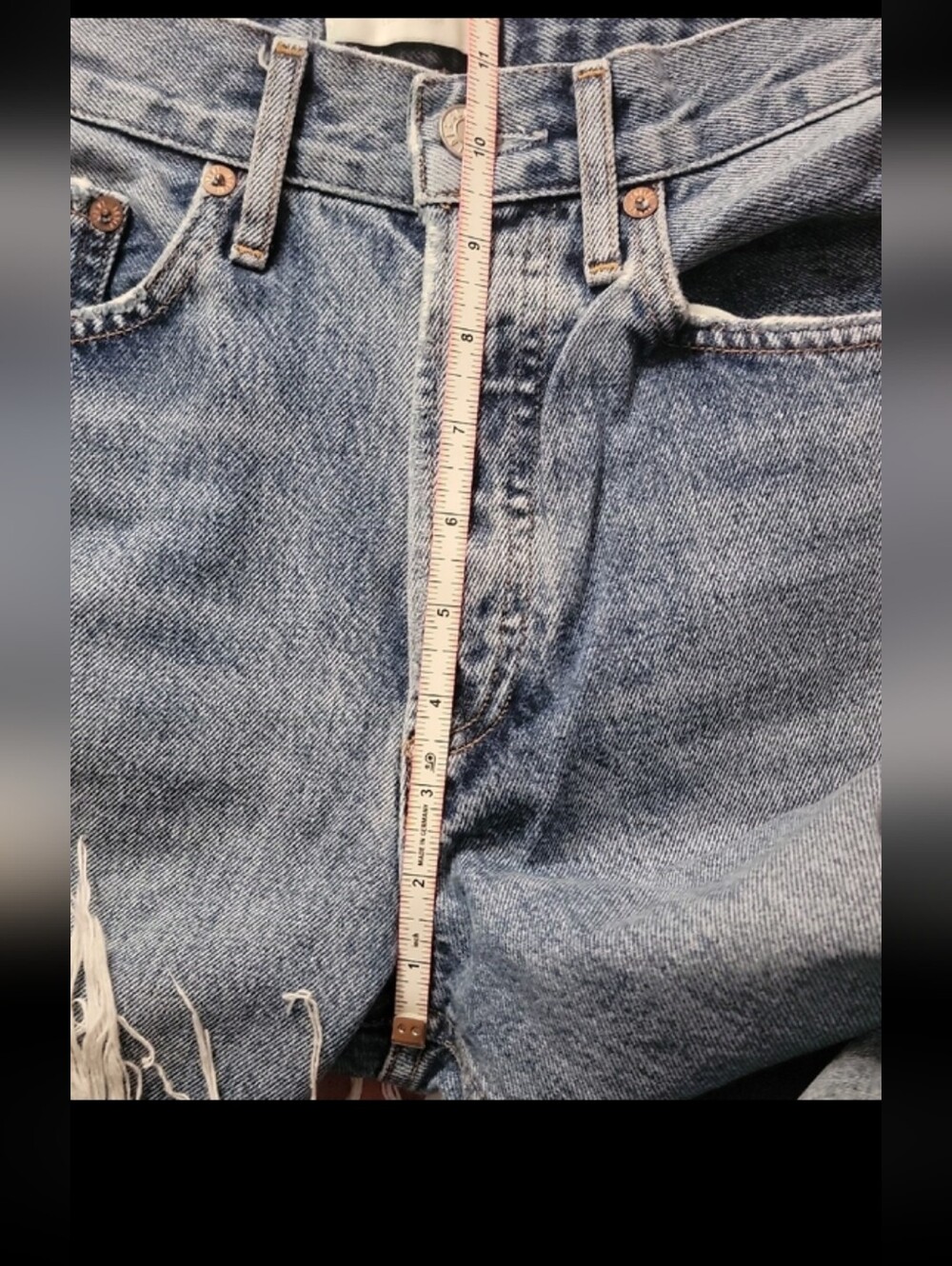 Agolde Distressed/High-Rise Button-Fly Jeans - Picture 12 of 14